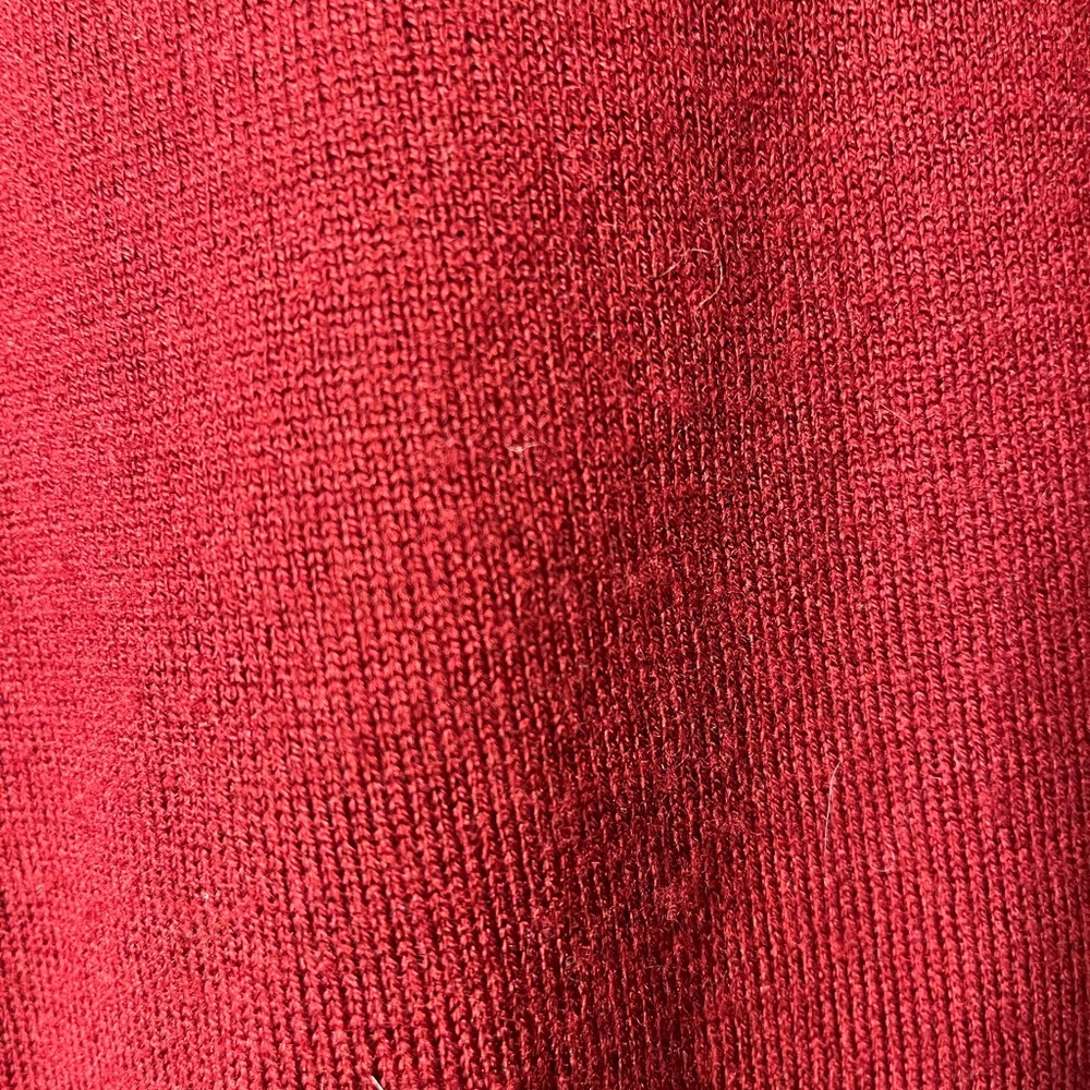 J Crew Turtleneck Wool Blend Sweater Burgundy Wine Red Medium - Picture 2 of 7